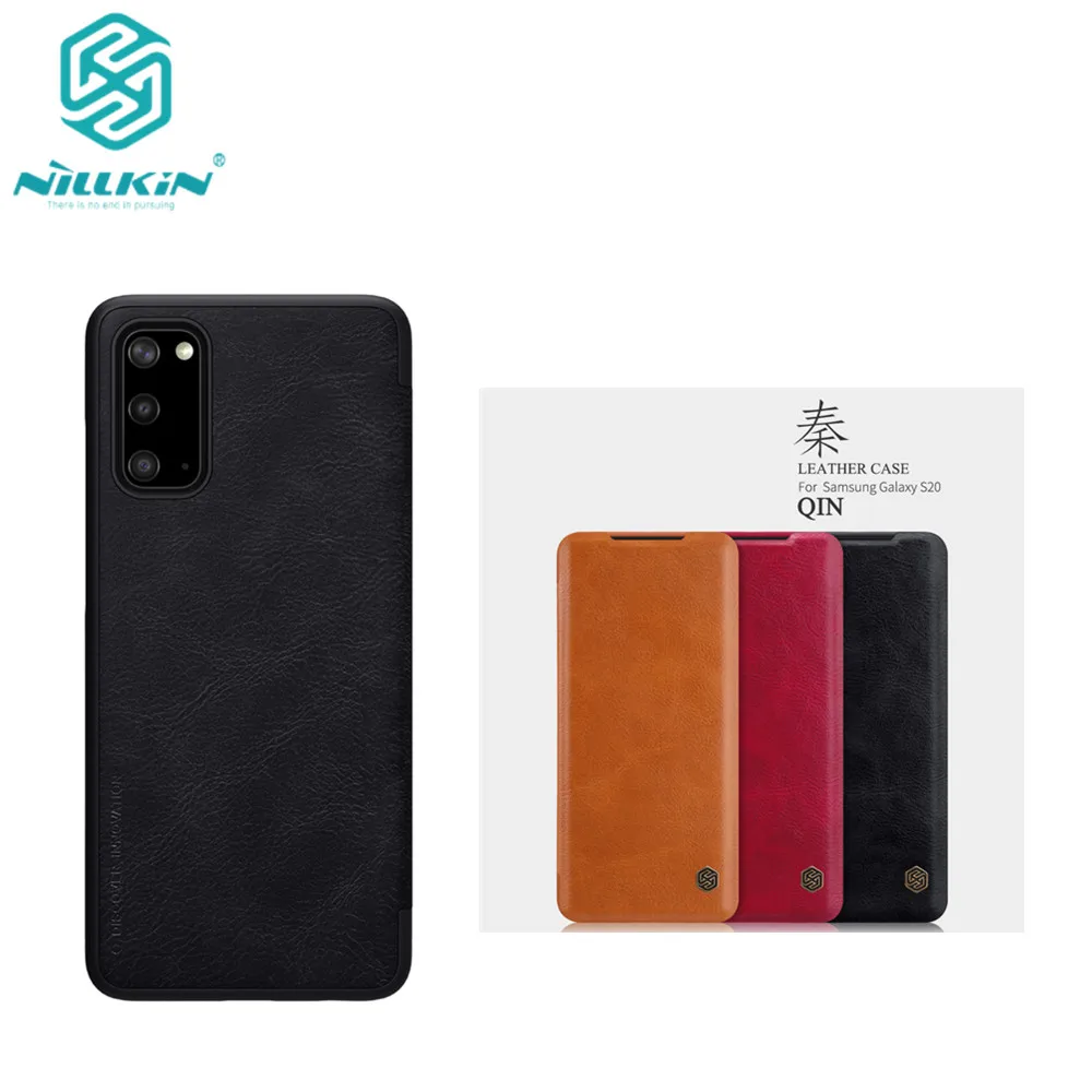 10 шт./лот оптовая продажа NILLKIN Qin серии Бумажник Флип кожаный чехол для samsung Galaxy S20