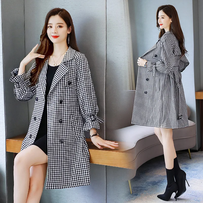 

Mid-length Fashion Comfortable Trench Coat 2019 Autumn Elegant Cool Elegant