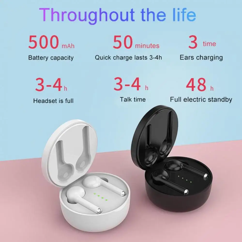 TWS Bluetooth наушники беспроводные наушники с защитой от пота шумоподавление бинауральные звонки V5.0 сенсорное управление для Android iphone