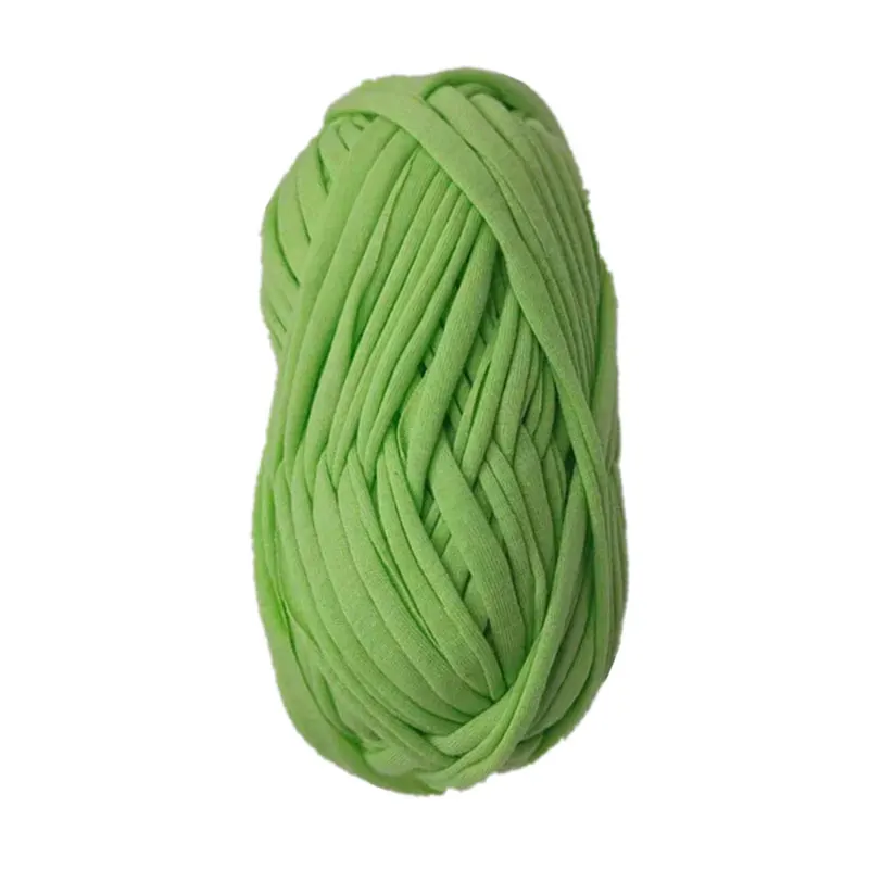 100 г/шт. необычная пряжа для ручного вязания, толстая нить для вязания крючком, тканевая пряжа «сделай сам», сумка, ковер, подушка, хлопковая ткань, футболка, пряжа - Цвет: Зеленый