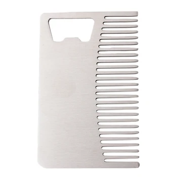 

The 2-In-1 Beard Comb and Bottle Opener Multi-Purpose Credit Pocket Comb