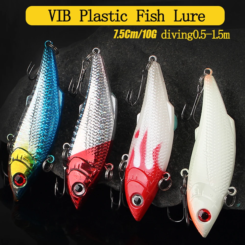 4 шт. Lipless VIB приманки Реалистичная приманка рыболовная 3D Fish Eyes Laser Body Vibe оседающая