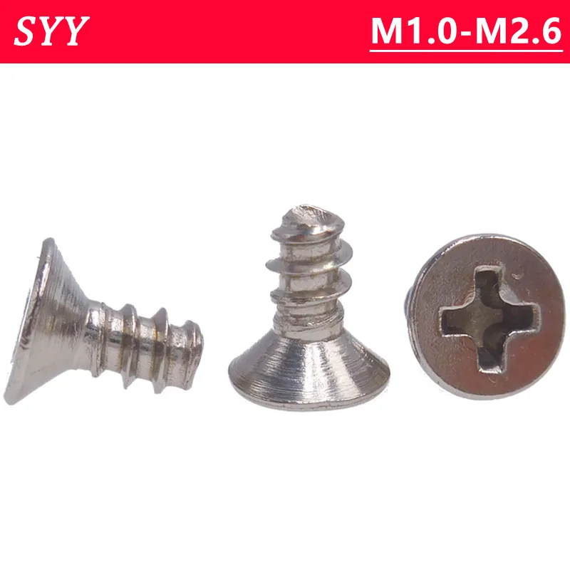 

M1 M1.2 M1.4 M1.7 M1.8 M2-M2.6 Stainless Steel Recessed Countersunk Flat Flat Tail Self Tapping Screw KB Micro Screws
