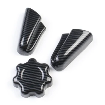 

3PCS Carbon Fiber Seat Adjustment Button Switch Panel Cover Trims Frame Car Accessories for Toyota Tacoma 2016-2020
