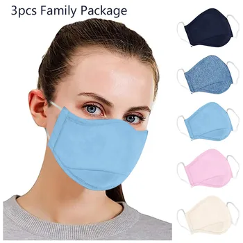 

Fashion 1pc Solid color Bear Cotton Mouth Mask 3 Layers Protective PM2.5 Mask Unisex Anti-pollution Reusable Breathable Mask