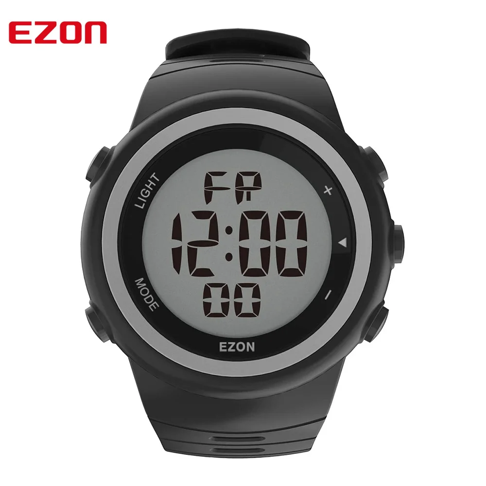 cronometro EZON Orologio sportivo digitale con cardiofrequenzimetro contatore di calorie impermeabile fino a 50 m conto alla rovescia contapassi 