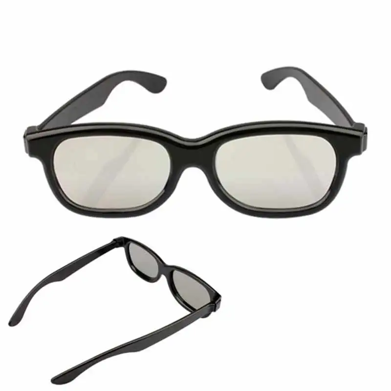 Polarized 3D Glasses Black Movie DVD LCD Video Game Theatre Circular OUJ99