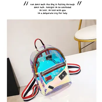 

Factory Direct Sales Fashion Girl Mini Clear Transparent Backpack Satchel Laser Shoulder BagS