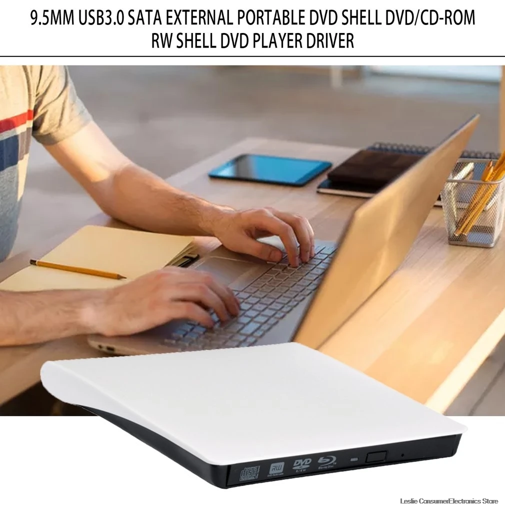 9,5 мм Dvd/Cd-Rom Rw Dvd привод Корпус Usb 3,0 SATA чехол Портативный супертонкий накопитель для MacBook, ПК, ноутбук универсальный Dvd привод Корпус