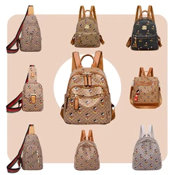 Disney Mickey Cartoon Women Nappy Bag Backpack PU Leather Travel Shoulder Backpack Girl Multifunctional Fashion High Quality Bag