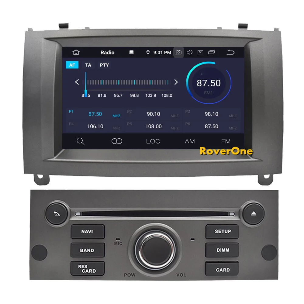 Best RoverOne Android 9.0 Car Multimedia Player For Peugeot 407 2004-2010 Radio Stereo DVD GPS Navigation For Peugeot 407 Head Unit 5