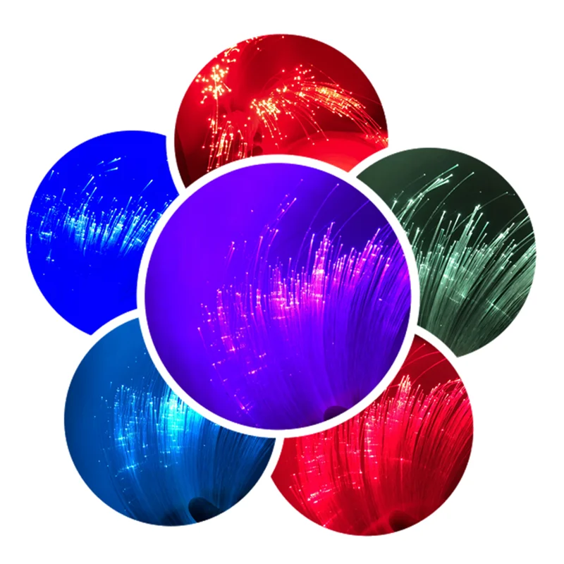 customize diameter 0.5mm 0.75mm 1mm 1.5mm 2mm 2.5mm PMMA Optical Fiber Cable LED Light Engine DIY Starry Sky Effect Decorative