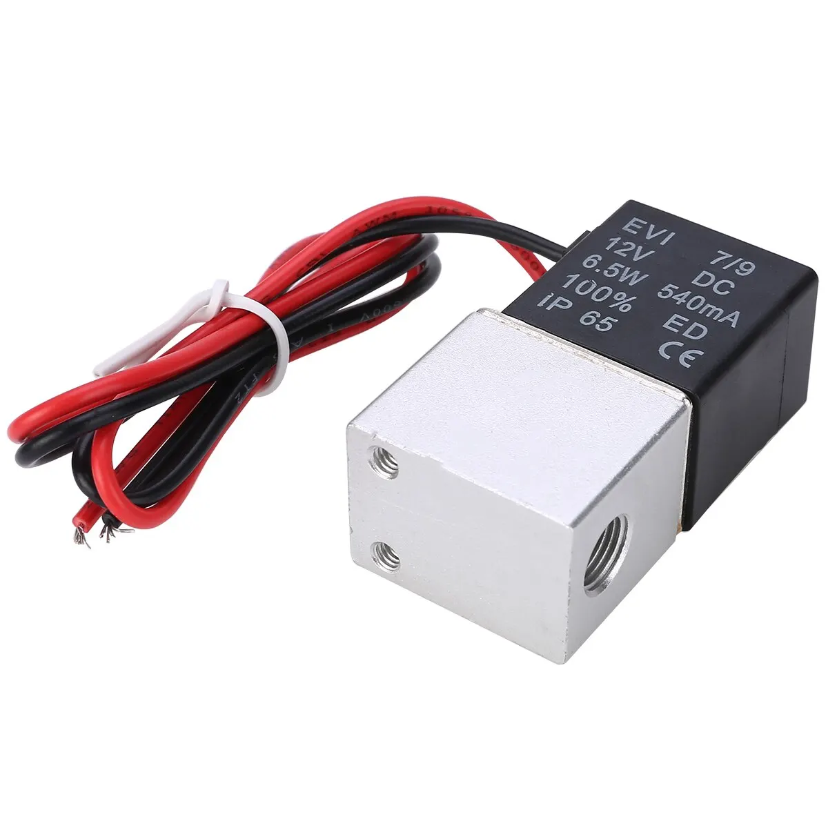 Mayitr Solenoid Valve DC 12V 1/8" Electric Solenoid Valve Stainless Steel Solenoid Valve for Water Air