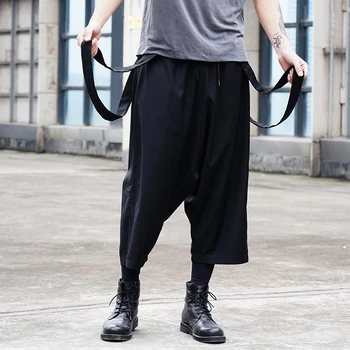 

EWQ / men's and women's wear black Design Men's casual pants 2020 spring summer fashion new Overalls for male trousers 9Y1578