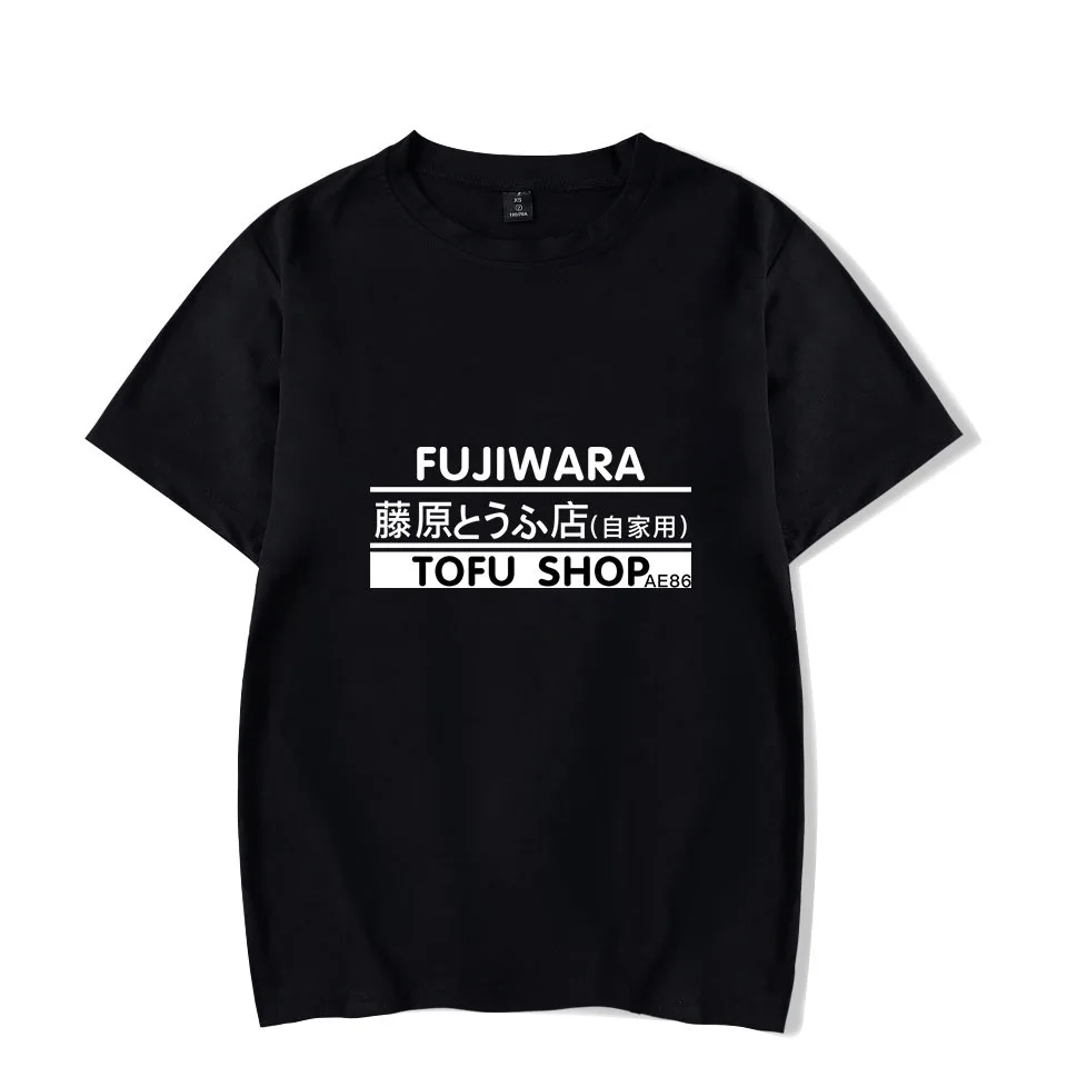 Hot Sale Lnlitial D Print Spring Summer T Shirt Street Kawaii Style Men WomenBoys/Girls Casual Cartoon Clothes | Мужская одежда