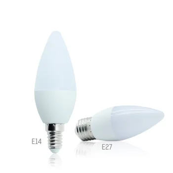 

LED E27E14 bulb 85-240V LED candle light white light warm white 5W light source crystal light chandelier table light source