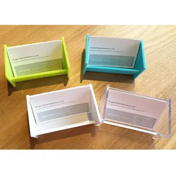 

Acrylic Desktop Business Name Card Box Storage Display Stand Holder Rack Table Desk Organizer Office School Supplies C26