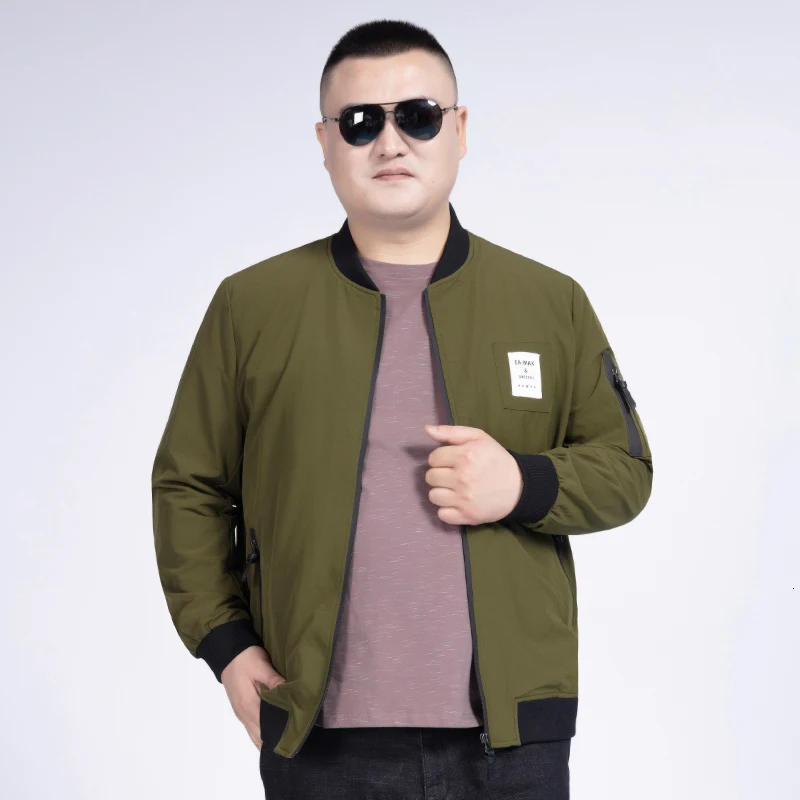 8XL 7XL мужская двусторонняя куртка с воротником-стойкой, мужская бейсбольная куртка, куртка-бомбер на молнии, Мужская модная уличная одежда