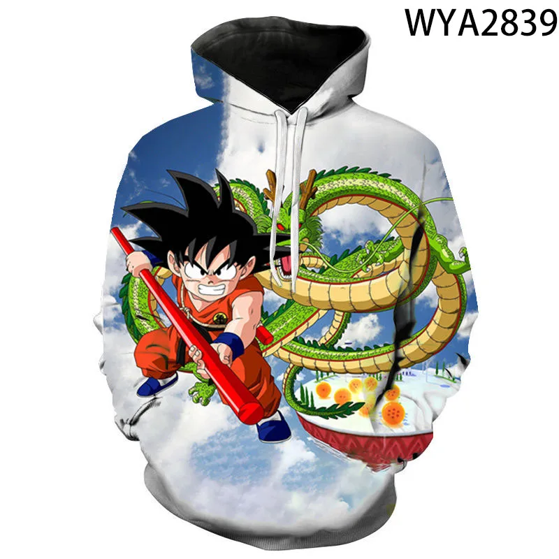 

New Cartoon Dragon Ball Sweatshirt 3D Printing Pullover Streetwear Casual Boys Girls Children Jackets Men Ladies Children Hoodie