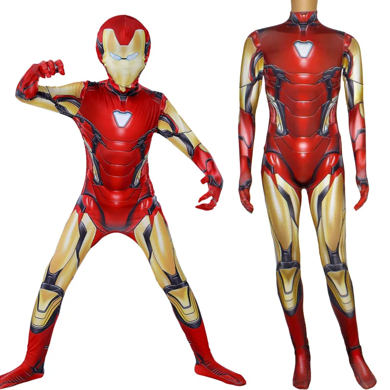 Iron Man Costume Adult Kids Endgame Superhero Costume Iron Man Cosplay Jumpsuit Halloween Costume For Adult Child Carnival Party Aliexpress
