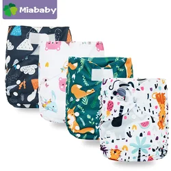 Miababy fraldas de bolso grandes para crianças, capa de fralda de pano ajustável de tamanho para bebês de 2 5 anos, 1 peça