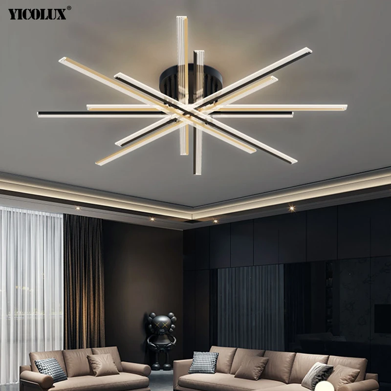 Remote Dimming Simple New LED Modern Chandelier Lights Living Dining Room Bedroom Villa Apartment Aisle Indoor Lighting Lamps chandelier floor lamp