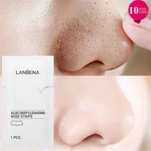 

10 PCS Nose Blackhead Remover Mask Aloe Deep Cleansing Nose Strips Shrink Pore Acne Treatment Patch Nose Black Dots Skin Care