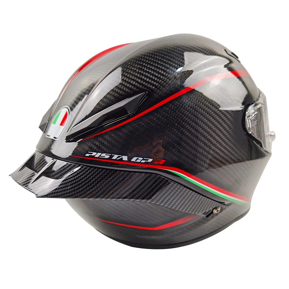 Carbon fiber appearance Motorcycle Rear trim helmet spoiler case for AGV  Pista GPR corsa|Helmets| - AliExpress
