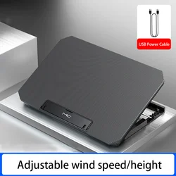 Advanced Gaming Laptop Cooling Pad with Adjustable Wind Speed and Silent Operation (Black)