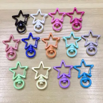 

10pc/lot 19 Colors Heart Keychains Lobster Clasps Hooks Key Chain Key Rings for DIY Trinkets Pom Pom Keychain Jewelry Findings