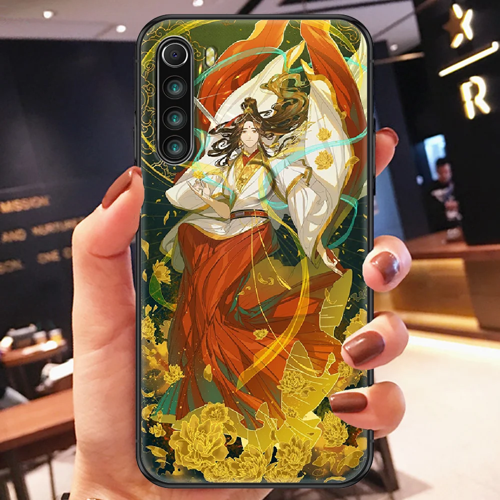 xiaomi leather case charging Thiên Quan Ci Fu Hứa Thành Tạ Liên Ốp Lưng Điện Thoại Xiaomi Redmi Note 7 7A 8 8T 9 9A 9S K30 Pro Đen Tpu Coque Tranh cases for xiaomi blue Cases For Xiaomi