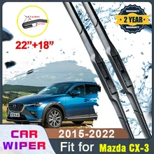 

For Mazda CX-3 CX3 CX 3 DK 2015~2022 Car Front Windscreen Beam Blade Wipers Blade Brushes Auto Wiper Accessories J Hook U-type