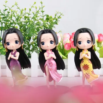 

3pcs/set 14CM Japanese Anime One Piece Boa Hancock Cheongsam Q Version PVC Action Figure Model Toy Empress Collection Brinquedos