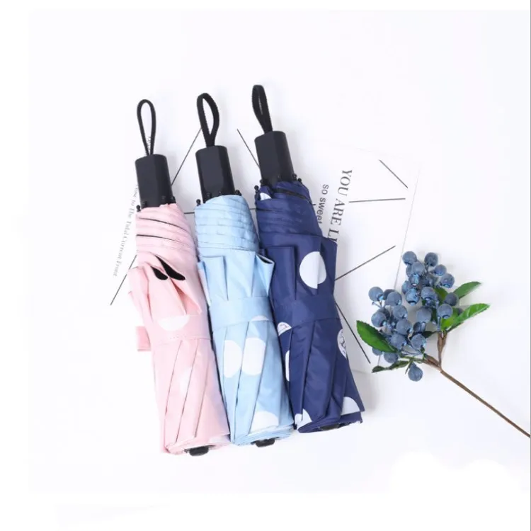 

Creative yuandian san Vinyl Parasol Sun-resistant Parasol UV-Protection Folding Dual Purpose All-Weather Umbrella Wholesale Cust