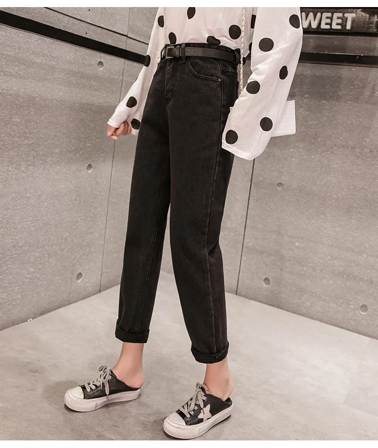 Многоцветный Мульти-код весна и новые летние Стиль в Корейском стиле-Стиль с завышенной талией для похудения записная книжка С ПЕРЕПЛЕТОМ с подходят джинсы брюки черый; женская обувь