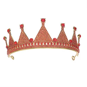 

ACRDDK Retro Rhinestone Princess Crown Luxury Colorful Birthday Tiara Rainbow Tiara Bridal Wedding Hair Accessories SL