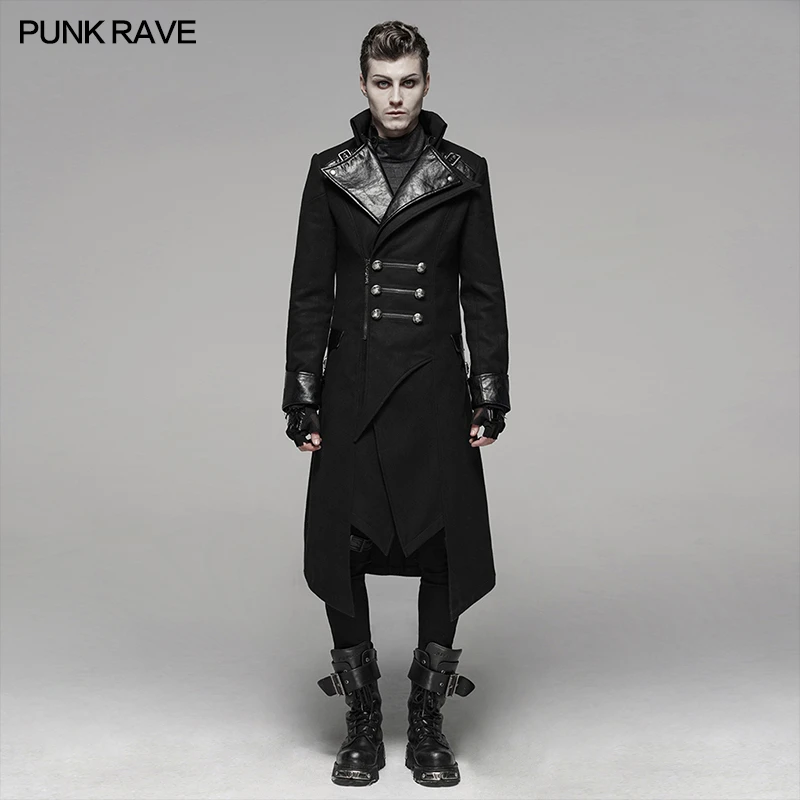 Gothic long coat mens Clearance