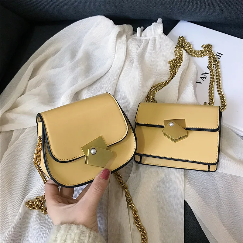 

JIULIN Summer 2019 new Korean version of Joker shoulder Messenger bag chain simple fashion small square bag
