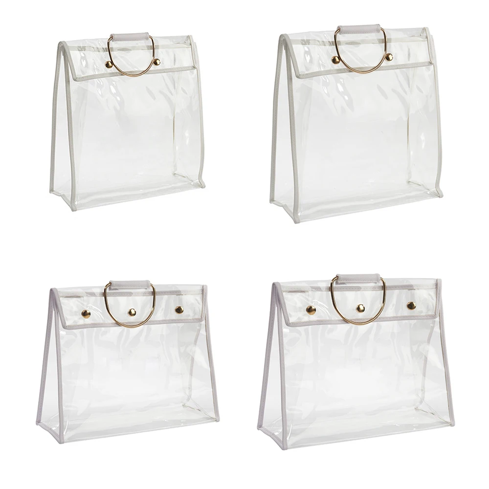 

New PVC Handbag Protector Dust-Proof Bag Case Organizer Woman Transparent Handbag Protector Holder for Travel Beach Hot Sale