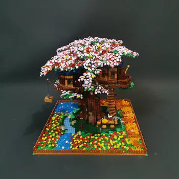 

MOC Compatible WIith 21318 Tree House Cherry Blossom Version Ideas Series Building Blocks Bricks Educational Toys for kids Gifts