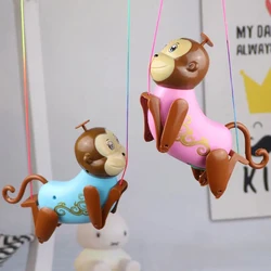 Novo dos desenhos animados corda escalada pequeno macaco quente vendendo diversão puxar linha macaco crianças jogo interativo brinquedo crianças presentes de aniversário