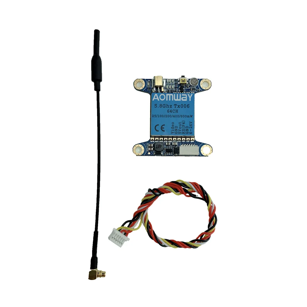 Aomway TX006 5,8 ГГц 64CH 25 МВт/100 мВт/200 мВт/400 МВт/600 передатчик mW FPV VTX поддержка Betaflight OSD/Pitmode/Smart Audio