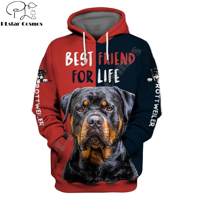 Love Rottweiler Dog 3D Printing Fashion Mens Hoodie Streetwear Pullover Autumn Sweatshirt Unisex Casual Jacket Tracksuit DW680 Hoodies