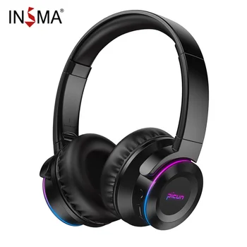 

LED Over-Head Wireless bluetooth Headphones Touch Control Headset Music Bass 50 Hours with Mic TF Card 1000mAh