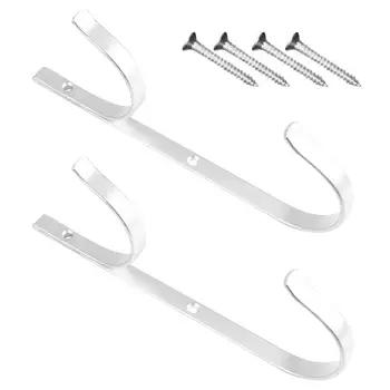 

1 Set Hook Water Pipe Hook Hose Organizer Hanging Bracket Gardening Supplies with Screws for Home Pool Garden