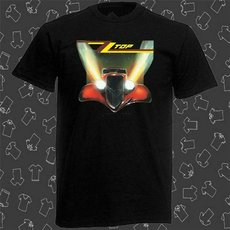 New Zz Top Eliminator Album Rock Band Legend Men'S Black T-Shirt Basic Models Tee Shirt | Мужская одежда