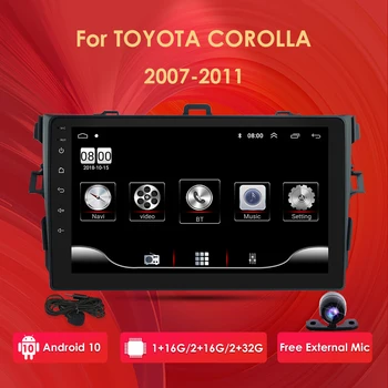 

9 Inches 2din Android 10 Car Radio Multimedia Player For Toyota Corolla 2007 2008 2009 2010 2011 Stereo navigation usb dvr