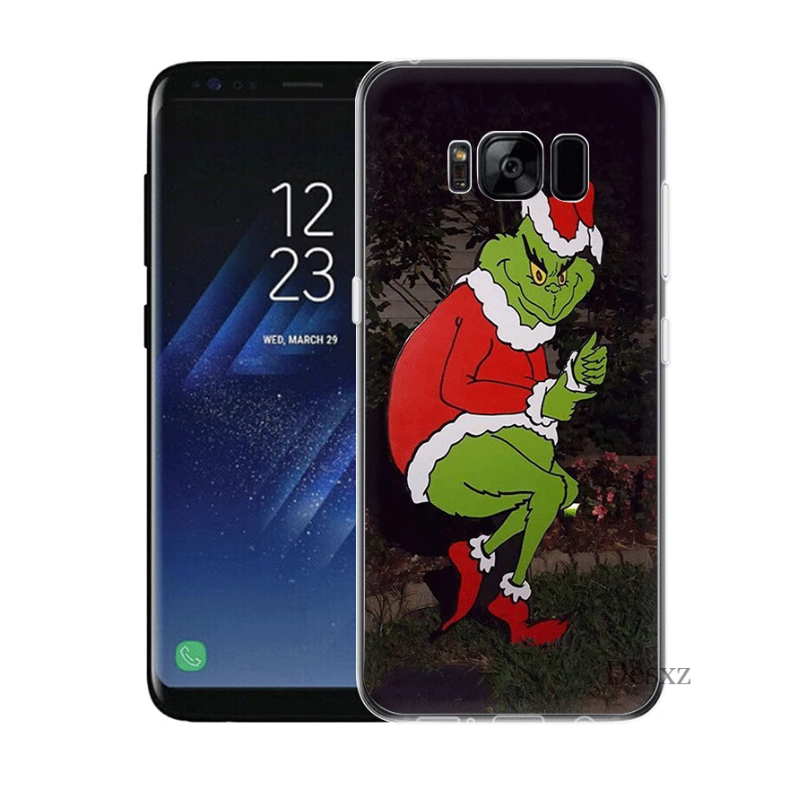 Мобильный чехол для телефона для samsung A3 A5 A6 A7 A8 A9 A10 A20 A30 A40 A50 A60 твердый переплет зеленый Гринч Рождество - Цвет: H1