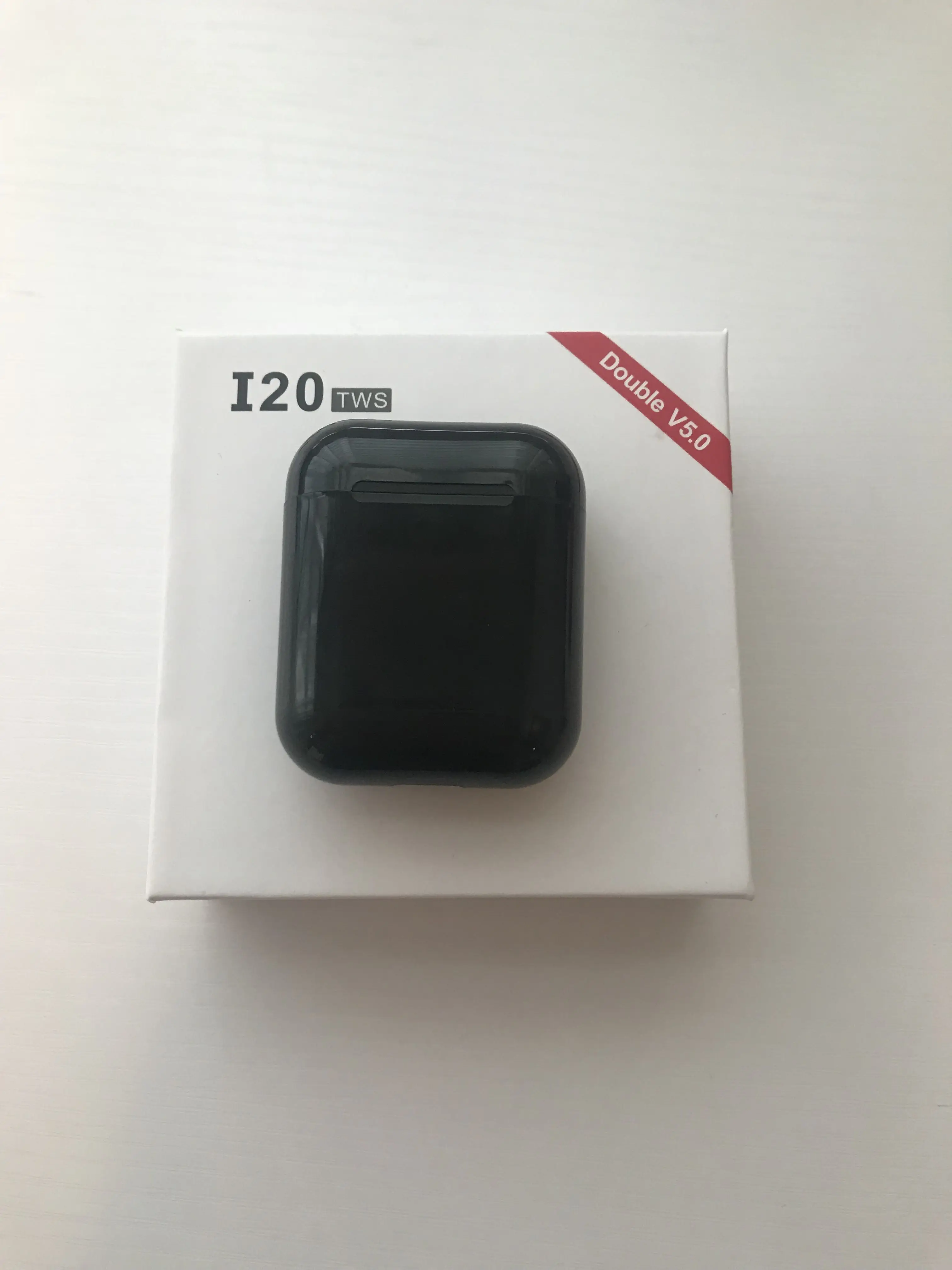 Po-p-up i20 TWS 1:1 bluetooth беспроводная гарнитура для наушников 5,0 super bass pk i13 i10 i100 i80 tws - Цвет: Черный