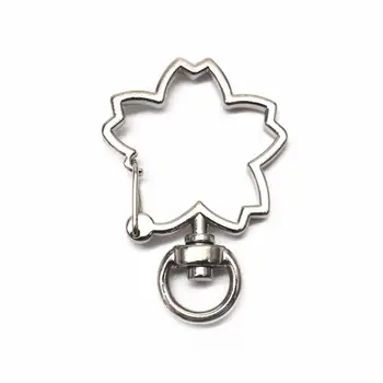 

5Pcs Cherry Flower Metal Snap Hook Lobster Clasps Lanyard Keyrings DIY Keychain X7JB